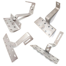 Stainless Steel Slotted Long Bracket Shelf Angle Heavy Duty Large L / U shaped Clamp Brackets for Mounting